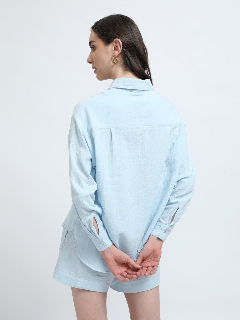 MAEVE SHIRT-ICE BLUE