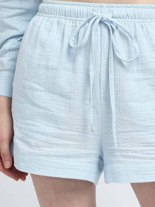 MAEVE SHORTS-ICE BLUE