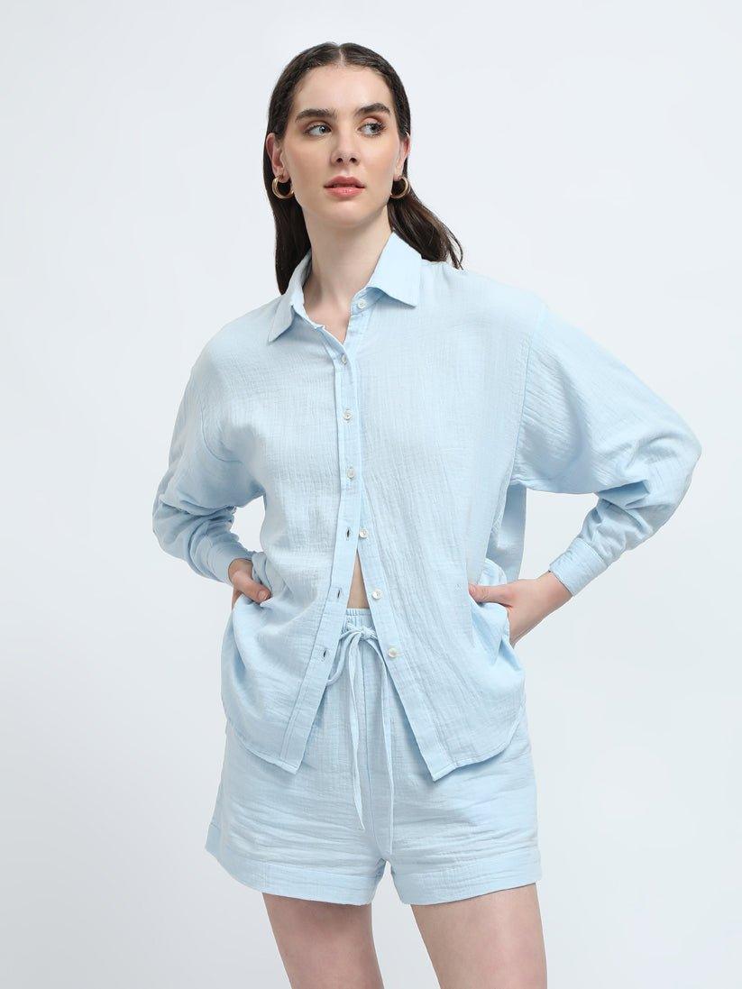 MAEVE SHIRT-ICE BLUE
