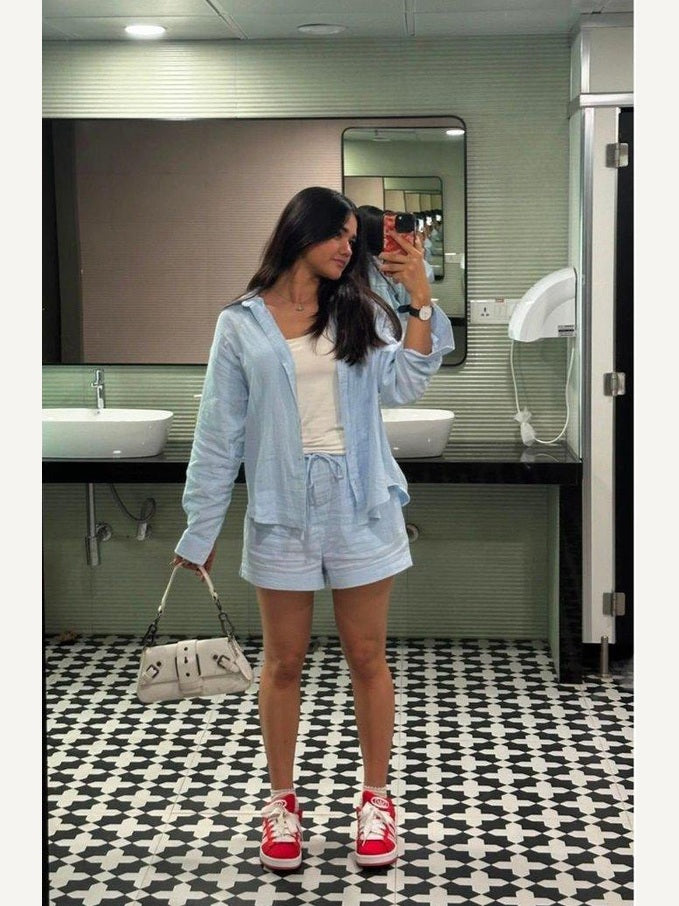 MAEVE SHIRT-ICE BLUE