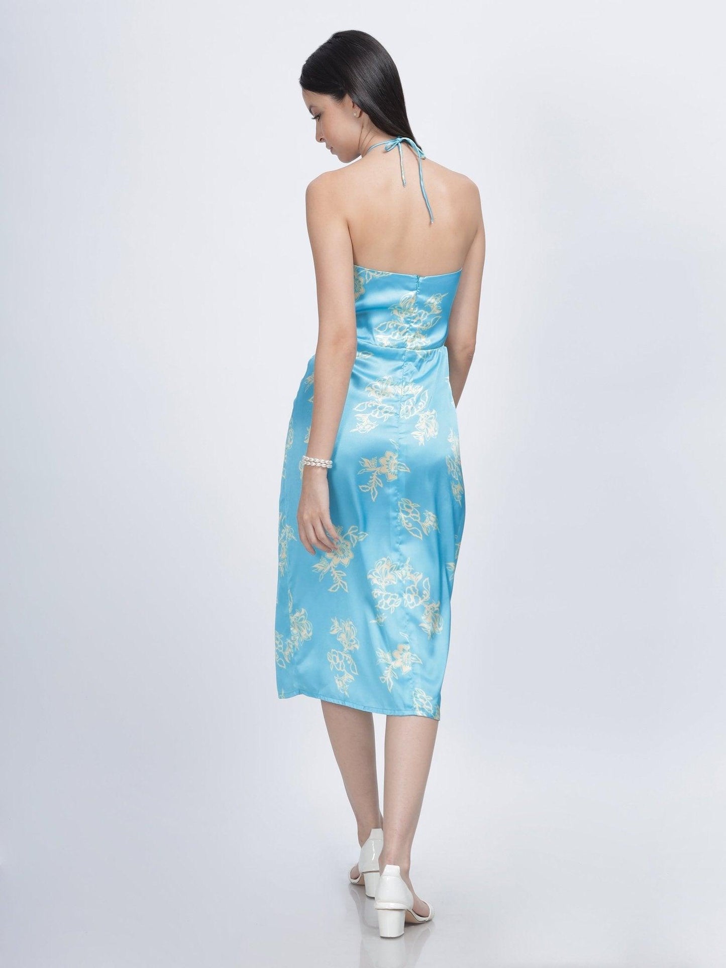 HAZEL SATIN CUT OUT DRESS