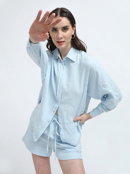 MAEVE SHORTS-ICE BLUE