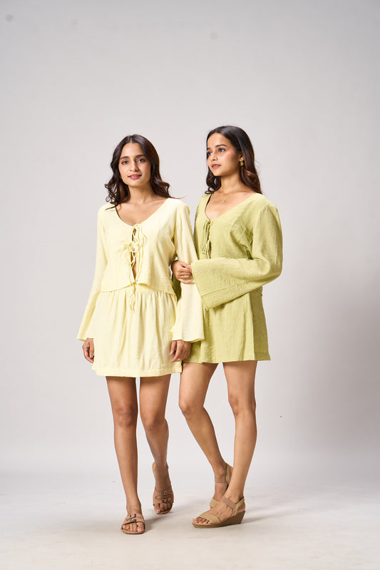RIRI CO-ORD SET - BUTTER YELLOW