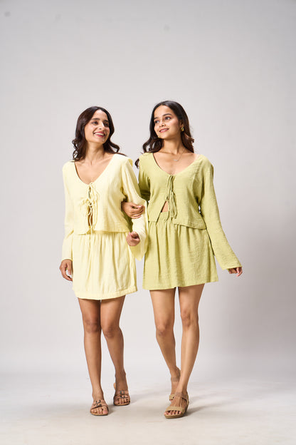 RIRI CO-ORD SET - BUTTER YELLOW