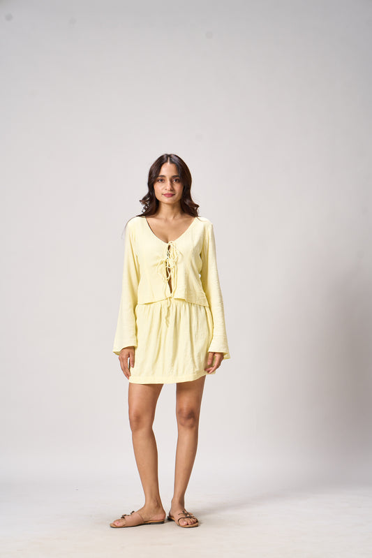 RIRI CO-ORD SET - BUTTER YELLOW