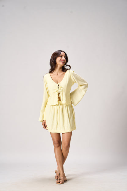 RIRI CO-ORD SET - BUTTER YELLOW